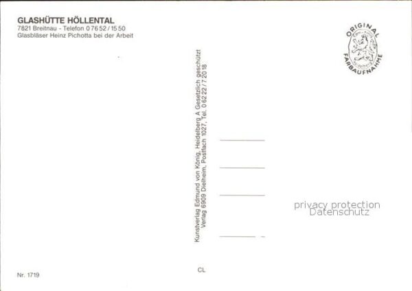 Breitnau Glashütte Höllental Glasbläser Heinz Pi – Bild 2