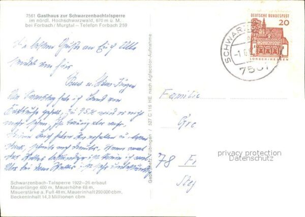 Forbach Baden Gasthaus zur Schwarzenbachtalsperre – Bild 2