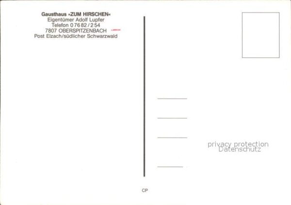 Elzach Oberspitzenbach Gasthaus Zum Hirschen – Bild 2