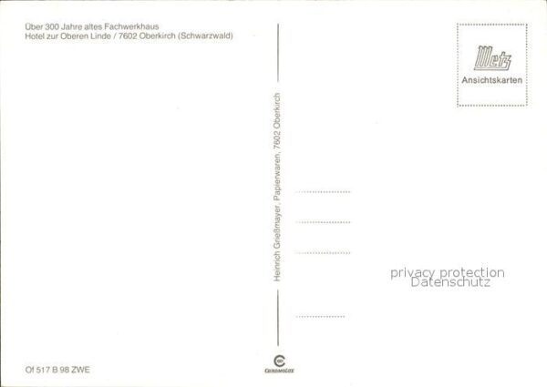 Oberkirch Baden Hotel zur Oberen Linde Fachwerkhaus – Bild 2