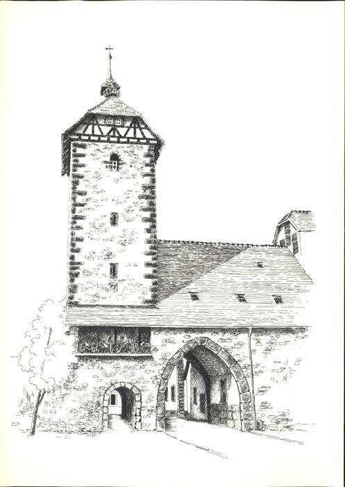 Zell Harmersbach Storchenturm Zeichnung Boris Onipenko
