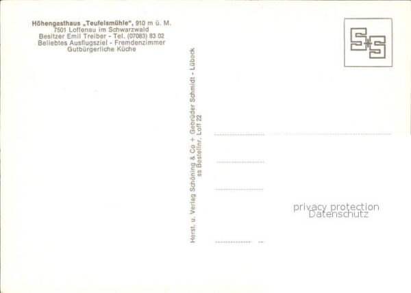 Loffenau Bad Herrenalb Höhengasthaus Teufelsmühle – Bild 2