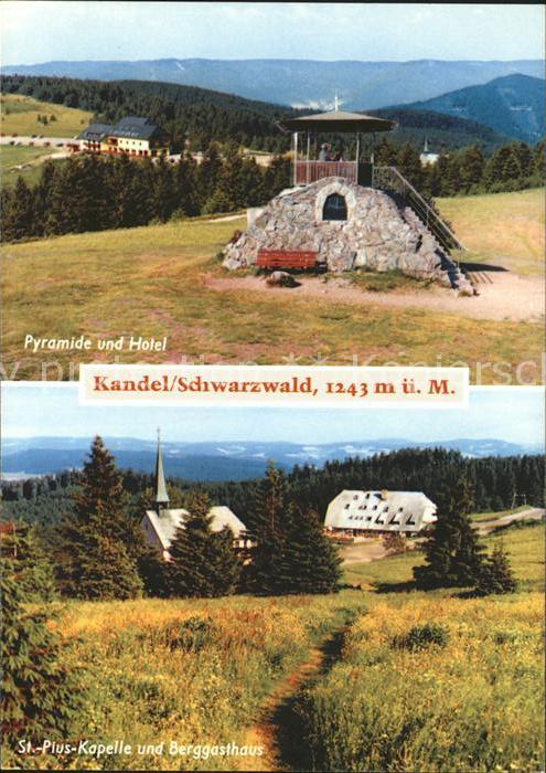 Kandel Waldkirch Breisgau Pyramide Hotel St.-Pius-Kapelle Berggas