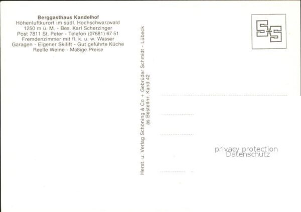 St Peter Schwarzwald Berggasthaus Kandelhof – Bild 2