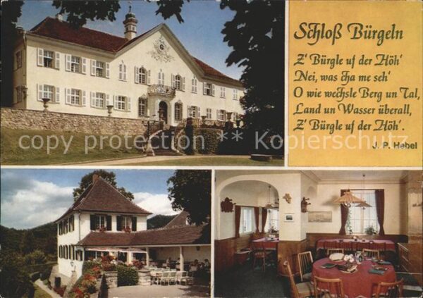 Kandern Schlosswirtschaft Bürgeln Gedicht Johan