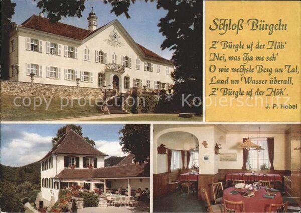 Kandern Schlosswirtschaft Bürgeln Gedicht Johan