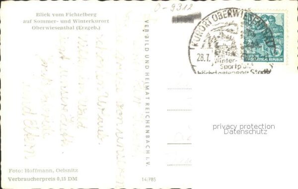 Oberwiesenthal Erzgebirge Blick v. Fichtelberg – Bild 2