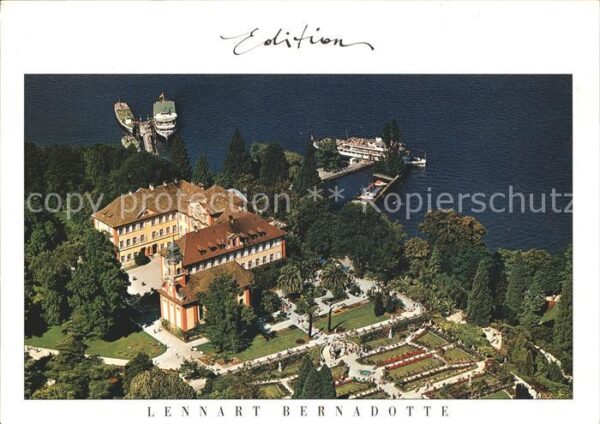Mainau Fliegeraufnahme Blumeninsel Schloss Fäh