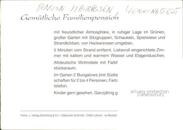 Wenningstedt Sylt Pension Marcussen – Bild 2