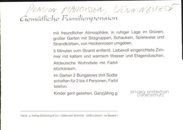 Wenningstedt Sylt Pension Marcussen – Bild 2
