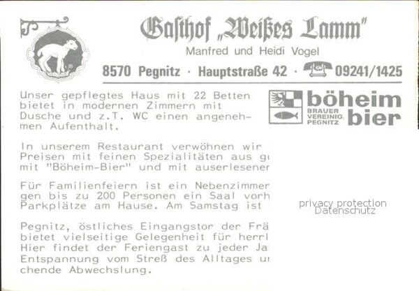 Pegnitz Gasthof Weisses Lamm – Bild 2
