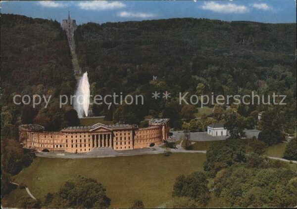 Wilhelmshoehe Kassel Fliegeraufnahme Herhules Schloss gr. Fo