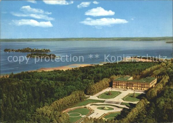 Herrenchiemsee Fliegeraufnahme Königsschloss Frauenins