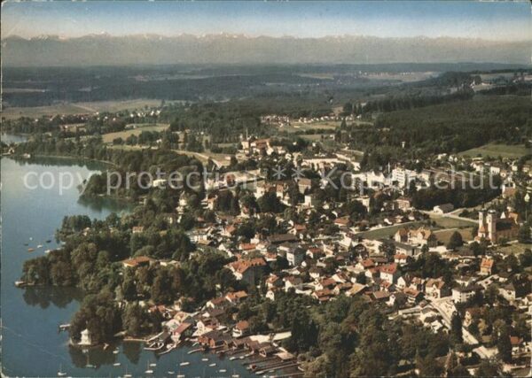 Tutzing Fliegeraufnahme Starnberger See