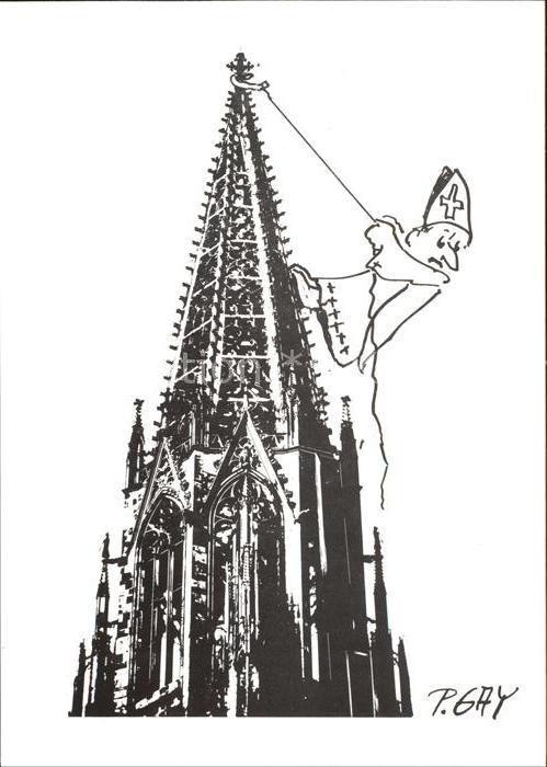 Freiburg Breisgau Münster Karikaturen Bischof Künstlerkar