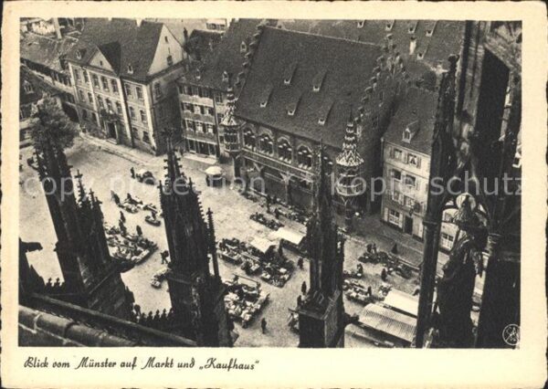 Freiburg Breisgau Blick v. Münster Markt Kaufhaus