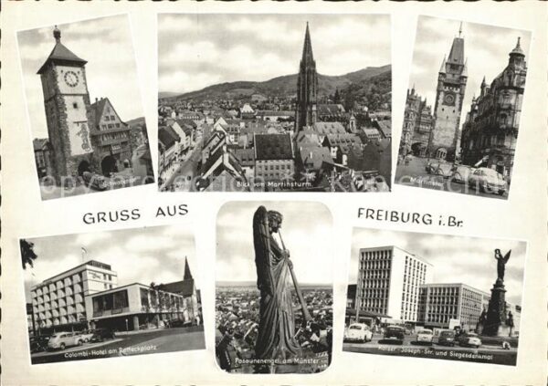 Freiburg Breisgau Martinstor Schwabentor Posaunenengel Mü