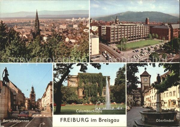 Freiburg Breisgau Bertoldsbrunnen Oberlinden Colombischlö