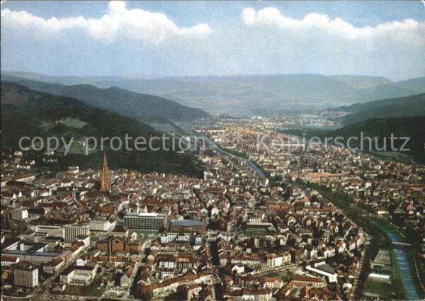 Freiburg Breisgau Fliegeraufnahme Teilansicht