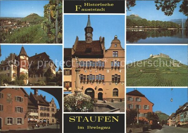 Staufen Breisgau Brunnen Burgruine See Trauben