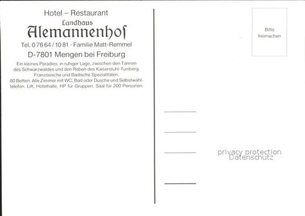 Mengen Schallstadt Hotel Restaurant Alemannenhof – Bild 2