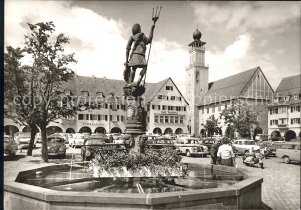 Freudenstadt Marktplatz Marktbrunnen Rathaus
