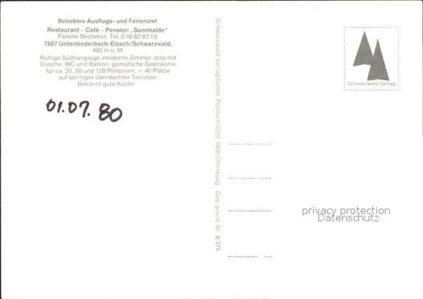 Biederbach Schwarzwald Restaurant Sonnhalde – Bild 2