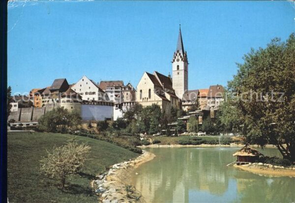 Engen Hegau Kirche Teich