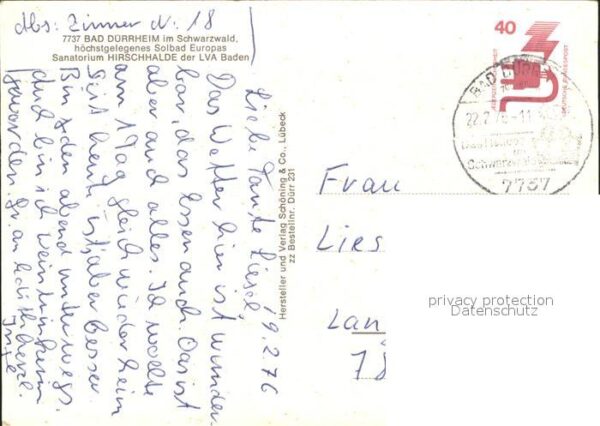 Bad Duerrheim Sanatorium Hirschhalde – Bild 2