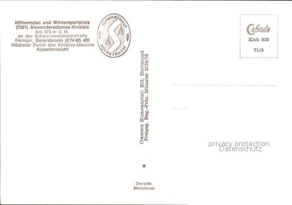 Kniebis Freudenstadt Höhenhotel Alexanderschanze – Bild 2