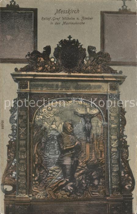 Messkirch Relief Graf Wilhelm v. Zimber Martinski