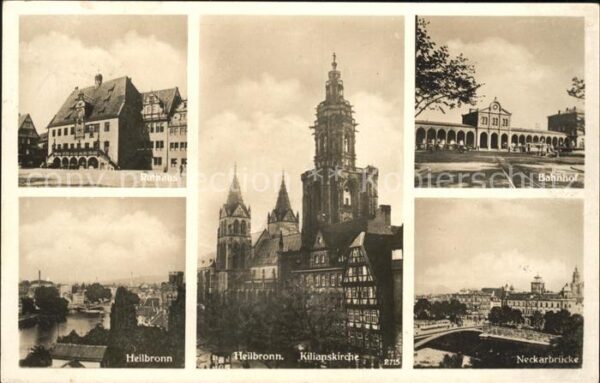 Heilbronn Neckar Rathaus Bahnhof Kilianskirche Neckarbrü