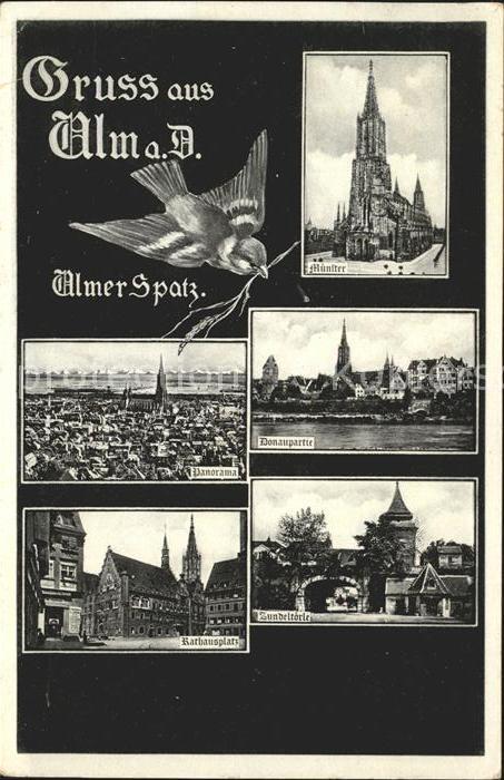 Ulm Donau Ulmer Spatz Münster Rathausplatz
