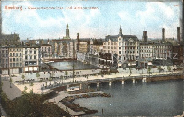 Hamburg Reesendammbrücke Alsterarcarden