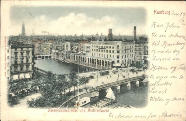Hamburg Reesendammbrücke Alsterarkaden