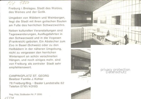 Freiburg Breisgau Campingplatz St. Georg Gaststätte Kohle – Bild 2