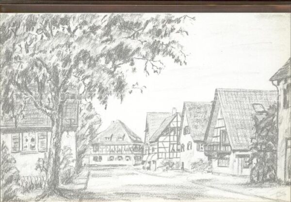 Gundelfingen Breisgau Bleistiftzeichnung Heide Kleindiek