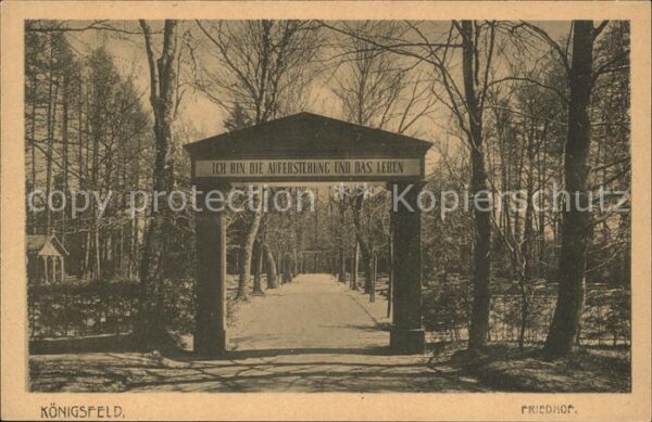 Koenigsfeld Schwarzwald Friedhof Eingang Torbogen