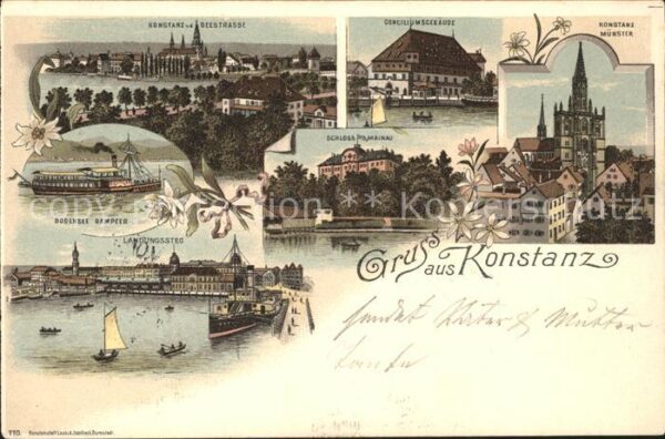 Konstanz Bodensee Seestrasse Dampfer Schloss Mainau Münst