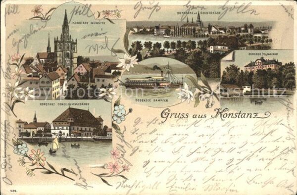 Konstanz Bodensee Münster Seestrasse Bodenseedampfer Schl