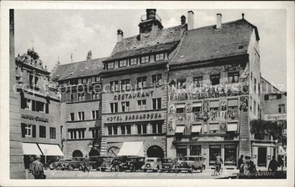 Konstanz Bodensee Obermarkt mit Haus zum hohen Hafen und