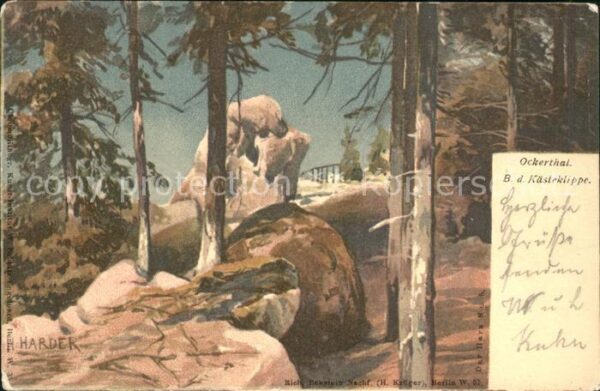 Bad Harzburg Kästeklippe im Ockerthal Illustration