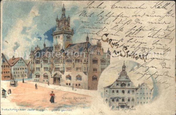 Stuttgart Altes und Neues Rathaus