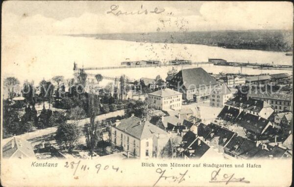 Konstanz Bodensee Blick vom Münster auf Stadtgarten und H