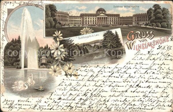 Wilhelmshoehe Kassel Schloss Wilhelmshöhe mit der Lac Fontän