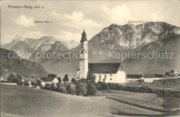 Pfronten Berg Kirche Schlicke Rossberg