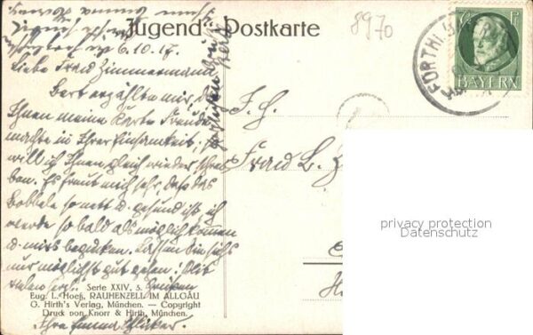 Fuerth Bayern Schloss Postkutsche Künstlerkarte – Bild 2
