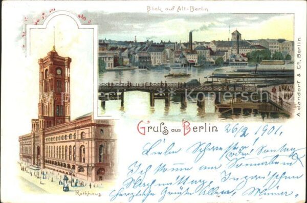 Berlin Blick aufs alte Berlin Rathhaus