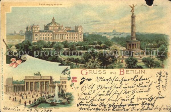 Berlin Reichtagsgebäude Siegessäule Brandenbur