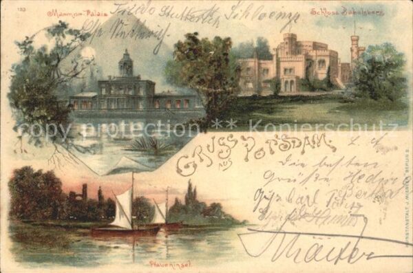 Potsdam Marmor Palais Schloss Babelsberg Pfauen